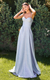 Krista Gown Glitter Dusted A line Bustier Dress