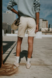 Layla Denim Shorts in Cream