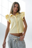Henry Embroidered Blouse in Yellow