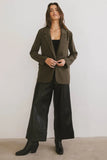 Crystal Blazer in Olive FINAL SALE