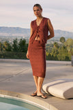 Joana Knit Skirt in Marsala
