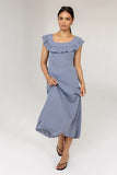 Lydia Ruffle Maxi Dress in Blue FINAL SALE