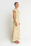 Ellianna Floral Maxi Dress in Butter Yellow