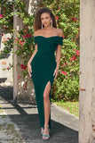 Elena Off the Shoulder Maxi Dress Emerald