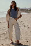 Lisette Barrel Jeans in Cream FINAL SALE