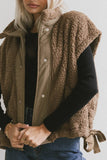 Johanna Sherpa Vest in Brown FINAL SALE