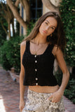 Marko Crochet Tank Top in Black