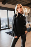 Paige Mock Neck Sweater in Black FINAL SALE