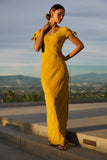 Kimmie Maxi Dress in Chartreuse