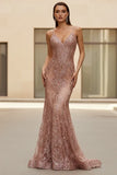 Lyra Gown Mocha Gold FITTED FLORAL GLITTER PRINT CORSET GOWN