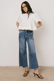 Isha Pleated Top in White FINAL SALE