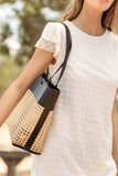 Ellie Wicker Tote in Black FINAL SALE
