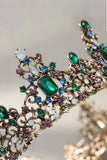Baroque Colorful Crystal Crown