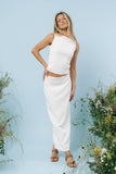 Opal Textured Skirt in Ivory