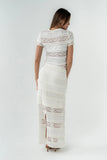 Lexie Lace Midi Skirt in Cream