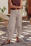 Allison Striped Barrel Jeans in Brown FINAL SALE