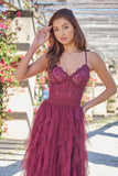 Dahlia Gown Mulberry Tulle Lace Dress