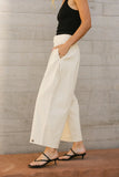 Elke Button Slacks in Natural FINAL SALE