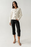Cozette Barrel Jacket in Off White