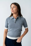 Delilah Contrast Sweater in Grey