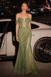 Annette Gown OFF THE SHOULDER FLORAL BEADED GOWN