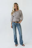 Maycie Two Toned Sweater in Brown