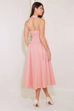 CAUGHT IN THE RAIN HALTER MIDI DRESS SOFT PINK
