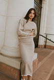 Kenna Contrast Sweater in Oatmeal