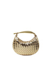 Womens Woven Dumpling Clutch Bag