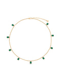Deco Crystal Charm Necklace