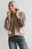 Harbor Knit Quarter Zip in Brown FINAL SALE