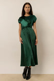 Rosalind Midi Dress in Emerald FINAL SALE