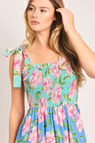 PASTEL GLOW FLORAL MAXI DRESS
