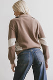 Harbor Knit Quarter Zip in Brown FINAL SALE