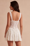 Lace White A Line Short Bridal Shower Dress