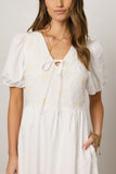 Jozette Floral Midi Dress in Off White FINAL SALE