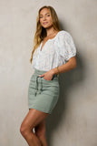 Tate Mini Skirt in Sage FINAL SALE
