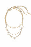 Mixed Chain Crystal Necklace Set