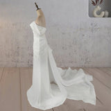 Mermaid Ruched Off Shoulder Beauty Wedding Dress with Train