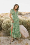 Manoella Floral Maxi Dress in Green FINAL SALE