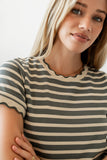 Walker Scalloped Top in Olive
