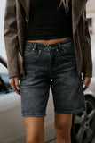 Kaydence Bermuda Shorts in Washed Black