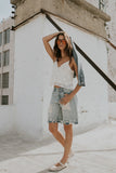 Cashe Distressed Bermuda Shorts