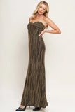 SACRED PROMISES METALLIC MAXI DRESS