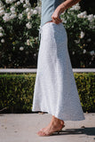 Moxie Floral Maxi Skirt in Off White