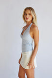 Jazzlyn Halter V Neck Top