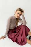 Zeda Midi Dress in Wine FINAL SALE