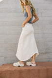 Blythe Denim Skirt in Natural FINAL SALE