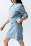 Jana Denim Skirt in Light Wash