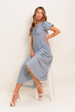 CHERIE MIDI DRESS BLUE FINAL SALE